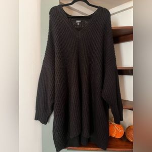 Black Waffle Sweater
